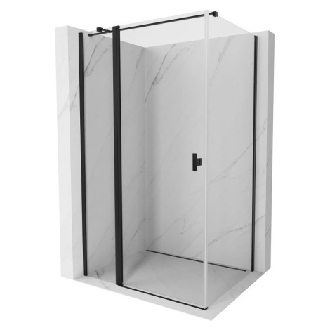 MEXEN/S Mist T sprchový kout dveře křídlové 85 x 95, transparent, černá 8A4T-085-095-70-00