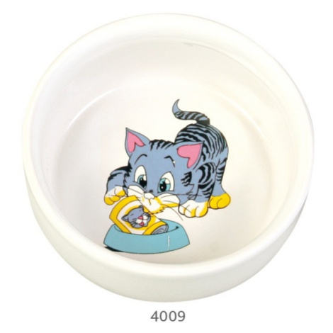 Trixie keramická miska na krmivo pro kočky bílá (TRX4009)