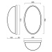 OSMONT 41700 ALMA D2 stropní/nástěnné skleněné svítidlo stříbrná / bílá IP41 2x60W E27