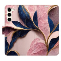 iSaprio flip pouzdro Pink Leaves pro Samsung Galaxy S23+ 5G