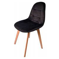 Elegantní čalouněná židle v černé barvě