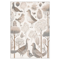 Béžový dětský koberec 200x280 cm Birdy Birds – FD