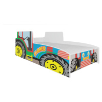 Dětská postel - Traktor Barva korpusu: Modrá, Rozměr: 140 x 70 cm