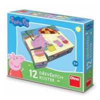 Dino Peppa Pig Dřevěné licenční kostky