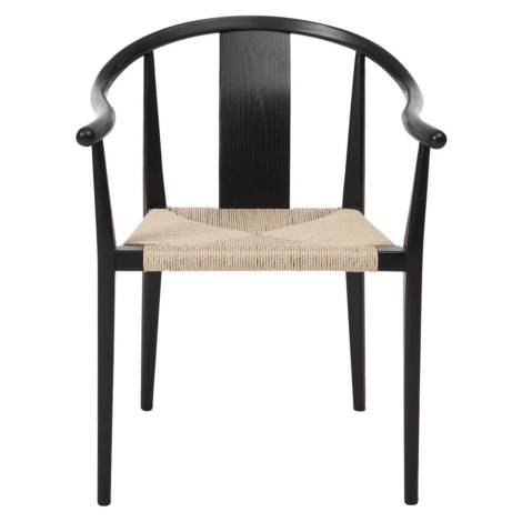 Výprodej Norr 11 designové židle Shanghai Chair - černá s přírodním výpletem