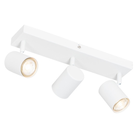 Moderní stropní svítidlo bílé 3-světelné nastavitelné obdélníkové - Jeana QAZQA