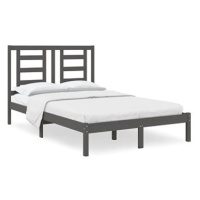 Rám postele šedý masivní borovice 120 × 200 cm, 3104345
