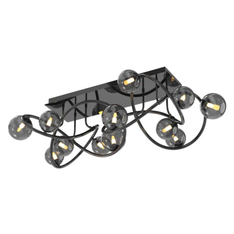 Wofi 9014-1205 - LED Přisazený lustr NANCY 12xG9/3,5W/230V černá/chrom 9014-1205