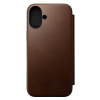 Nomad Modern Leather Folio Brown iPhone 16 Plus