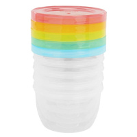 Badabulle misky s víčky MAXI FUN COLORS 250ml sada 5ks