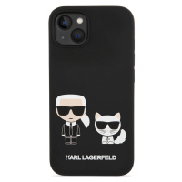 Zadní kryt Karl Lagerfeld MagSafe Karl and Choupette pro Apple iPhone 14 Plus, černá