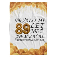 IMPAR Fleecová deka Trvalo mi + věk - 89 let