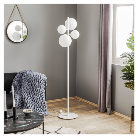 ALDEX Stojací lampa Bloom, čtyři zdroje, bílá