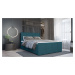 SFAB Kontinentální čalouněná postel MILANO (160x200 cm) Barva látky: Tmavá zelená (Lincoln 39)