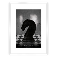 Dekoria Plakát Chess III, 40 x 50 cm, Ramka: Biała