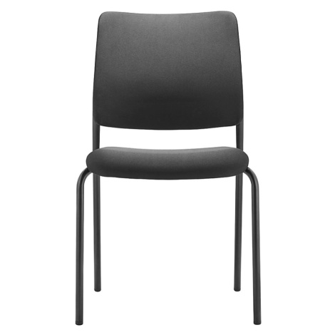 TrendOffice Jednací židle TO-SYNC meet, s čalouněným opěradlem, bal.j. 4 ks, černá