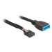 Delock kabel USB 2.0 pinový konektor samice > USB 3.0 pinový konektor samce
