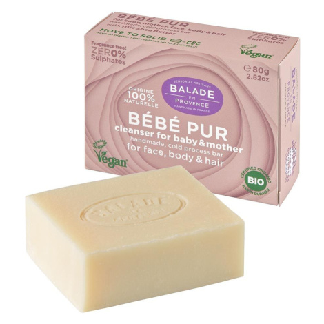 Balade en Provence Jemné tuhé mýdlo pro maminky a děti BIO bez parfemace 80 g