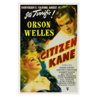 Obrazová reprodukce Citizen Kane, Orson Welles (Vintage Cinema / Retro Movie Theatre Poster / Ic