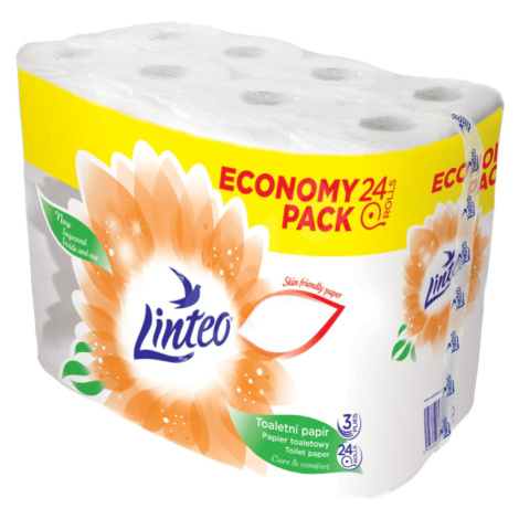 Linteo Toaletní papír bílý 3vrstvý, 24 ks