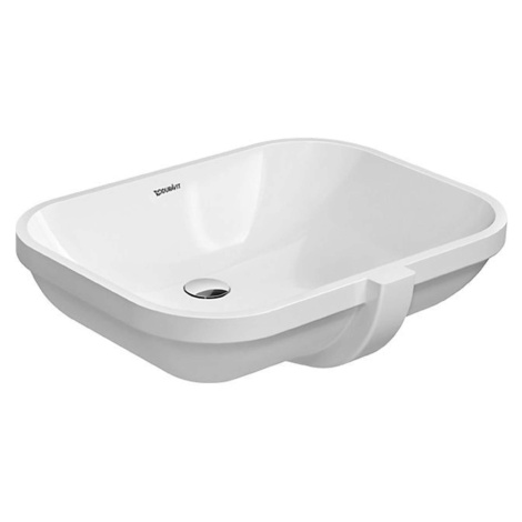 Duravit D-Code - Umyvadlo zápustné 56x40 cm, s přepadem, bez otvoru pro baterii, bílá 0338560000