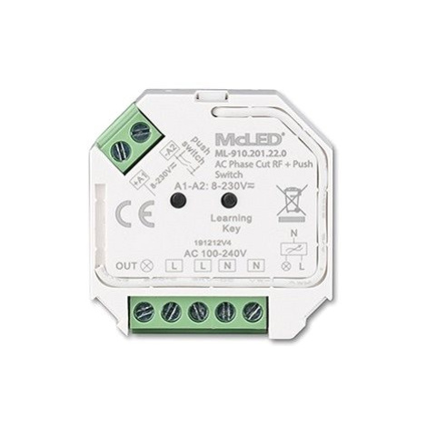 McLED RF přijímač do krabičky pro stmívání svítidel, max. 400W/230VAC