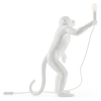 SELETTI LED deko stolní lampa Monkey Lamp, bílá, stojící