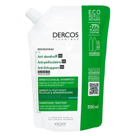 Vichy Dercos Šampon na lupy – normální a mastné vlasy - náplň 500 ml