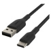 Belkin BOOST Charge Braided USB-C/USB-A odolný kabel, 3m, černý