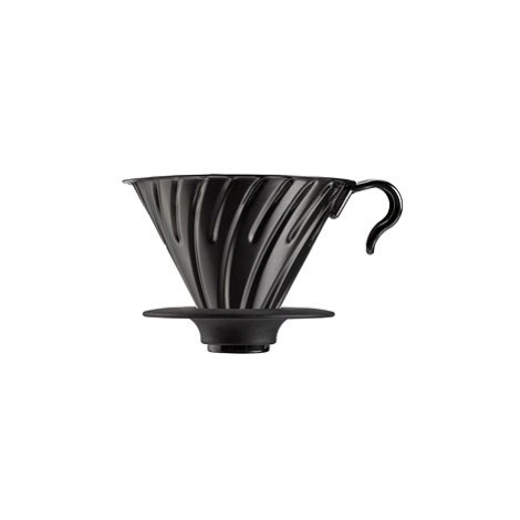 Hario Dripper V60-02, kov/silikon, černý