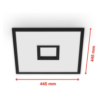 Telefunken LED panel Centreback CCT RGB 45x45cm černý