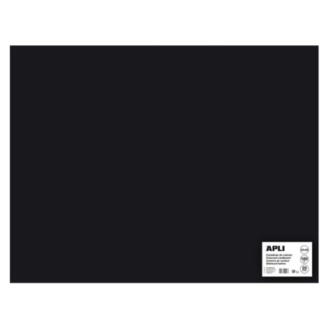 APLI sada barevných papírů, A2+, 170 g, černý - 25 ks