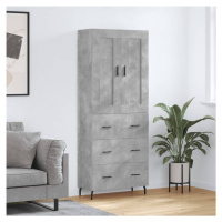 vidaXL Skříň highboard betonově šedá 69,5x34x180 cm kompozitní dřevo