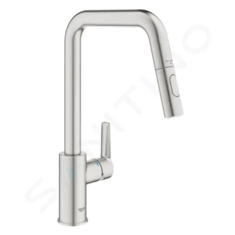 GROHE QuickFix Start Dřezová baterie s výsuvnou sprškou, supersteel 30631DC0