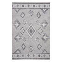 Šedý pratelný koberec s příměsí bavlny 122x170 cm Whisper – Think Rugs