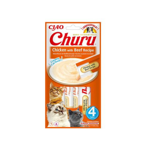 Churu Cat chicken with beef recipe 4x14g