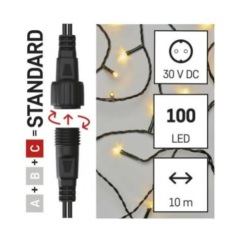 Standard LED spojovací vánoční řetěz, 5 m, venkovní i vnitřní, teplá bílá EMOS