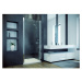 BESCO Bezrámové sprchové dveře SINCO 80 x 195 cm, Univerzální, Hliník chrom, Čiré bezpečnostní s
