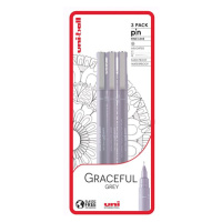 PIN - Graceful Grey sada 3 ks linerů, sv. šedá (0,1/0,5/štětec)