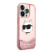 Karl Lagerfeld KLHCP14XLNCHCP hard silikonové pouzdro iPhone 14 PRO MAX 6.7" pink Glitter Choupe