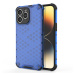 Honeycomb pancéřové pouzdro se silikonovým rámem pro iPhone 14 PRO MAX 6.7" Blue