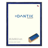 DANTIK rámeček 40 × 50, INCLINATA colori modrý plexi čiré