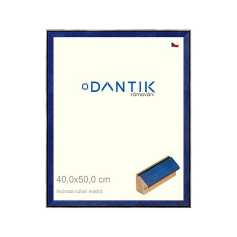 DANTIK rámeček 40 × 50, INCLINATA colori modrý plexi čiré