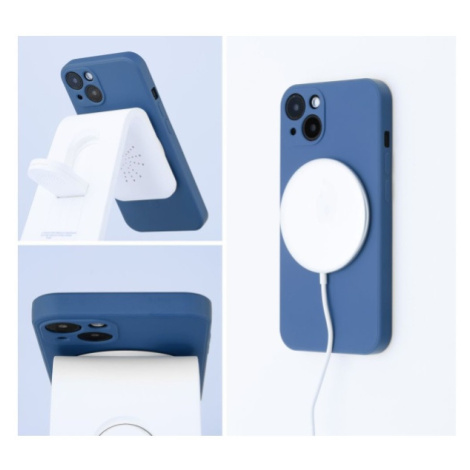 Zadní kryt Silicone Mag Cover compatible with MagSafe pro Apple iPhone 14, modrá