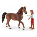 Schleich 42539 Zrzka Hannah s pohyblivými klouby na koni, 15 cm
