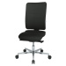eurokraft pro Kancelářská otočná židle V3, čalouněné opěradlo, černá / černá