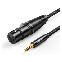 UGREEN AV182 Kabel XLR samice na jack 3,5 samec - 2 m (černý)