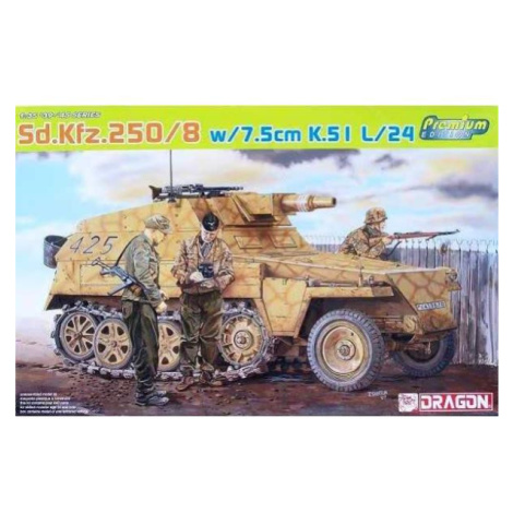 Model Kit military 6425 - Sd.Kfz.250/8 NEU w/7.5cm K.51 L/24 GUN (PREMIUM EDITION) (1:35)