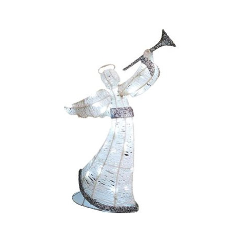 Světelný anděl 122 cm, ledově bílý DecoLED