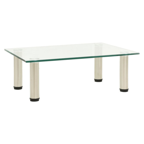 vidaXL TV stolek průhledný 40 x 35 x 17 cm tvrzené sklo